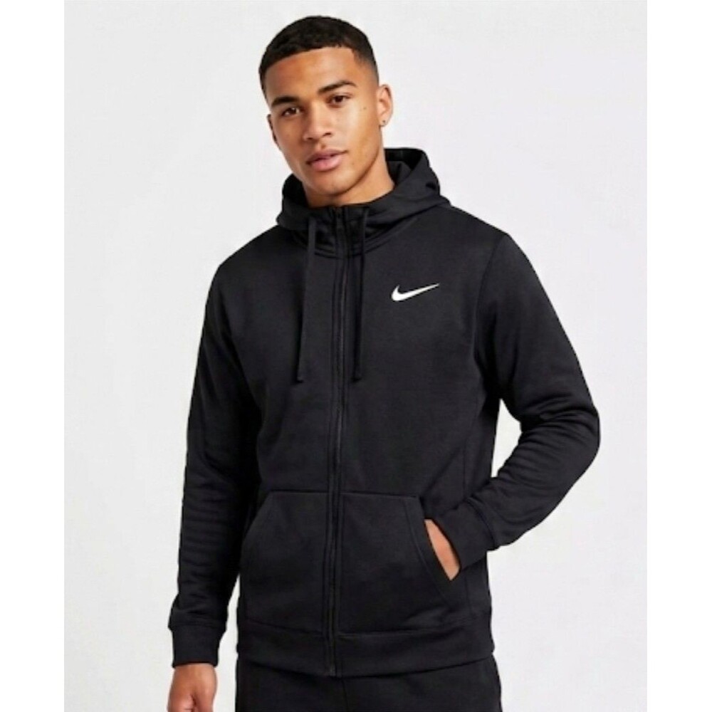 Nike Mens Small Black Therma Dri-FIT Fleece Full Zip Training Hoodie Sweatshirt
